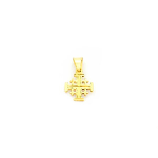 Colgante 14K Oro Cruz Jerusalén