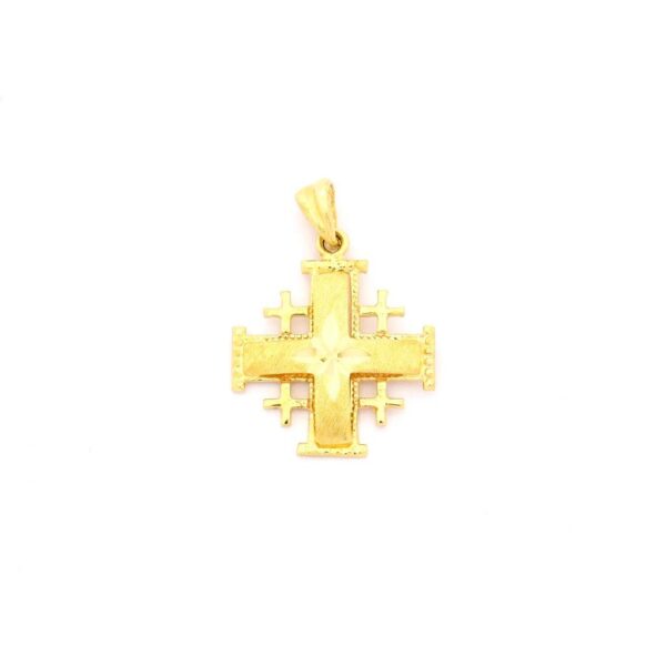 Colgante 14K Oro Cruz Jerusalén 15