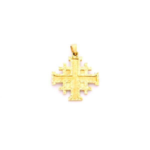 Colgante 14K Oro Cruz Jerusalén 07